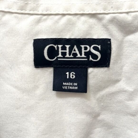 Chaps White Button Down Dress Shirt - Picture 4 of 4
